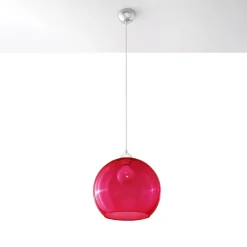 Lampa wisząca BALL czerwona