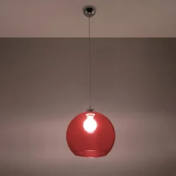 Lampa wisząca BALL czerwona