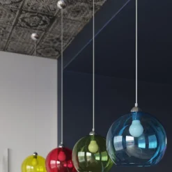 Lampa wisząca BALL czerwona
