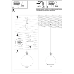 Lampa wisząca BALL transparentny
