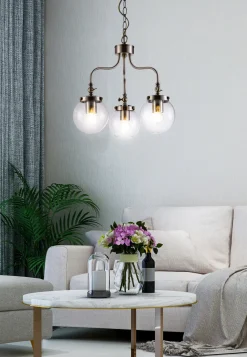 Lampa wisząca Ballet 3x40W E27 patynowy