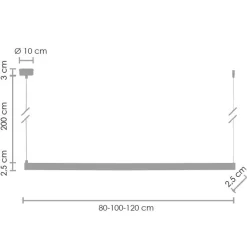 Lampa wisząca BEAM-120 LED złota