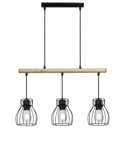Lampa wisząca Bernita 3x60W E27 czarny