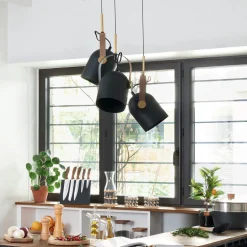 Lampa wisząca Bil 3 żarówki czarna