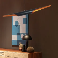 Lampa wisząca BLACK TUBE czarno złota 100 cm