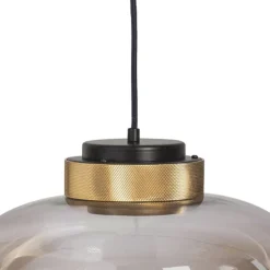 Lampa wisząca BOOM LED bursztynowo złota35 cm