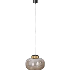 Lampa wisząca BOOM LED bursztynowo złota35 cm