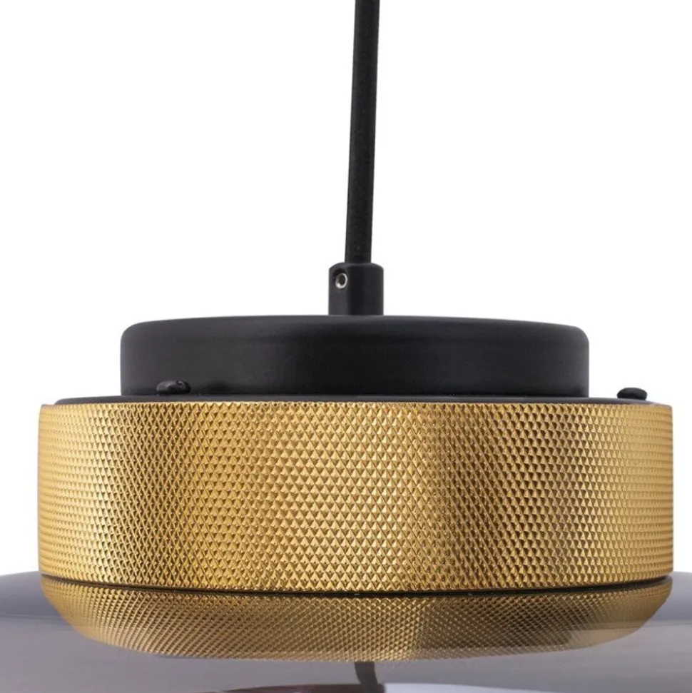 Lampa wisząca BOOM LED bursztynowo złota25 cm