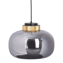 Lampa wisząca BOOM LED szaro złota 35 cm