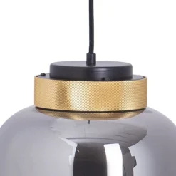 Lampa wisząca BOOM LED szaro złota 25 cm