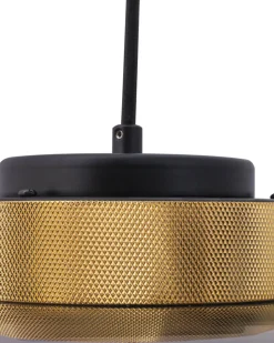 Lampa wisząca BOOM LED szaro złota 25 cm