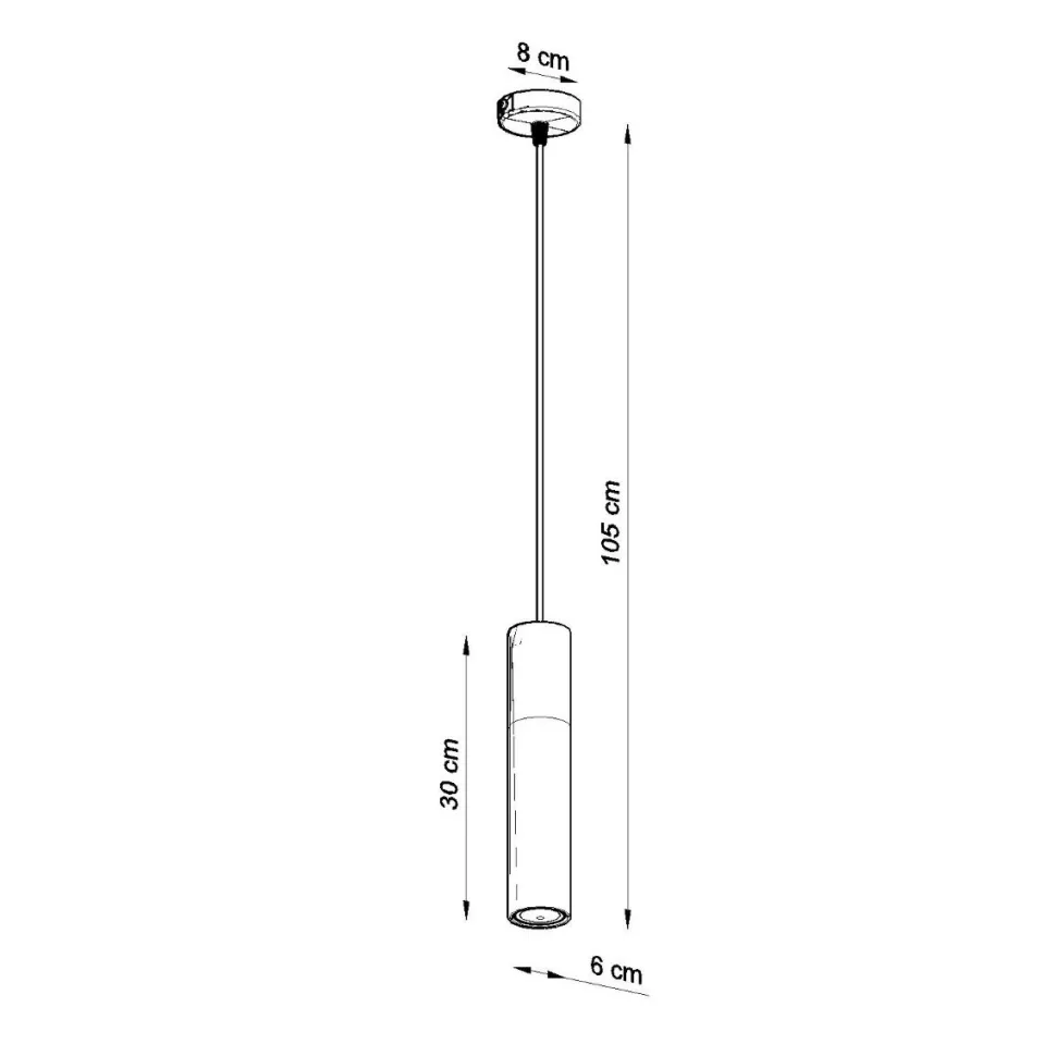 Lampa wisząca BORGIO 1 czarny