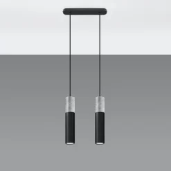 Lampa wisząca BORGIO 2 czarny