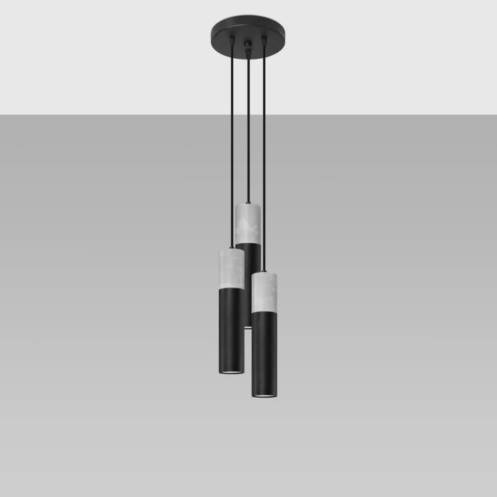 Lampa wisząca BORGIO 3P czarny