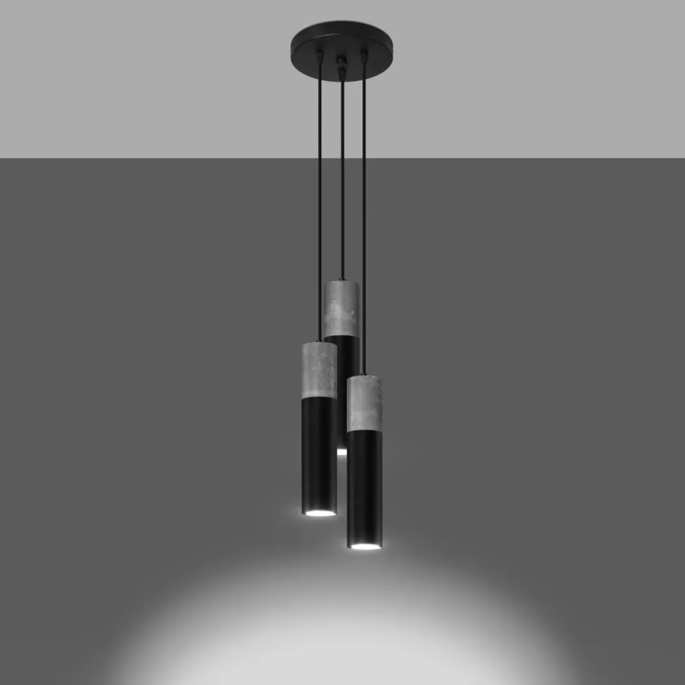 Lampa wisząca BORGIO 3P czarny