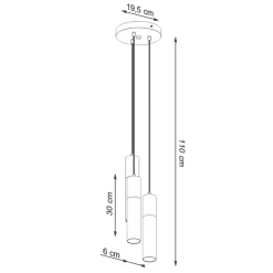 Lampa wisząca BORGIO 3P czarny