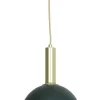 Lampa wisząca Boste ciemnozielona złota