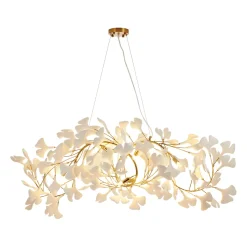 Lampa wisząca BOTANIKA WAVE złoto biała 125 cm