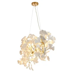 Lampa wisząca BOTANIKA WAVE złoto biała 125 cm