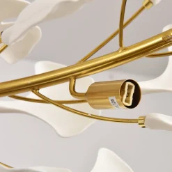 Lampa wisząca BOTANIKA WAVE złoto biała 125 cm