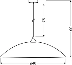 Lampa wisząca Braga 40 1x60W E27