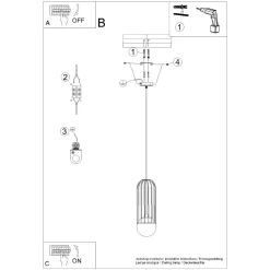 Lampa wisząca BRINA 1 biała