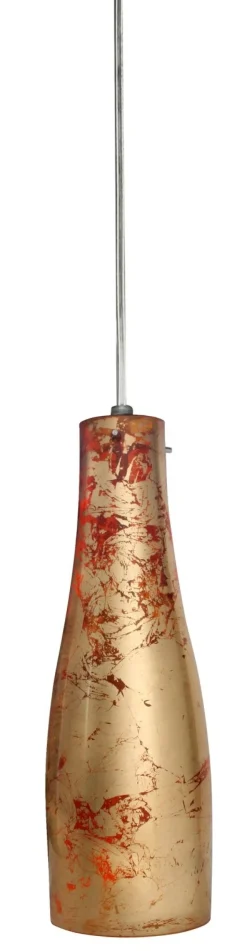 Lampa wisząca Butelka # #  1x60W E27  czerw/złota