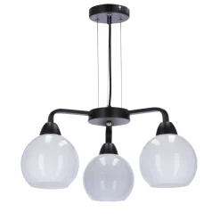 Lampa wisząca Caldera czarny 3x60W E27  klosz biały