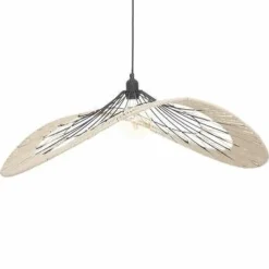 Lampa wisząca Caly 75cm czarna/naturalna
