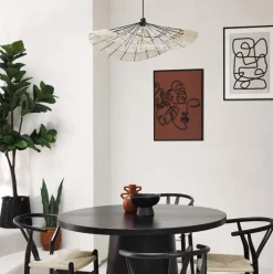 Lampa wisząca Caly 75cm czarna/naturalna