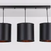 Lampa wisząca Candida czarny 3x40W E27  abażur czarny