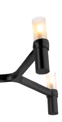 Lampa wisząca CANDLES-10 czarna 165 cm