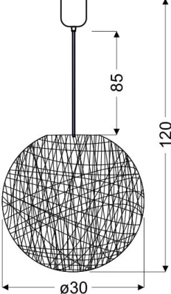 Lampa wisząca Caruba 1x60W E27 biały 30