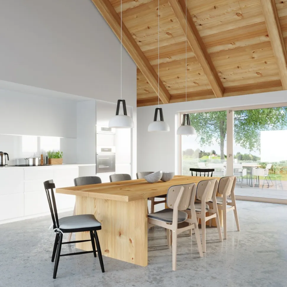 Lampa wisząca CASCO biała/czarna