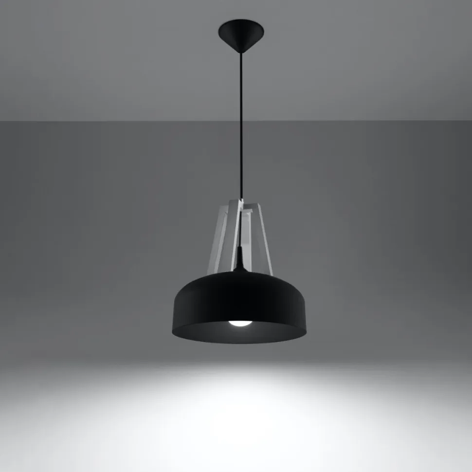 Lampa wisząca CASCO czarna/biała