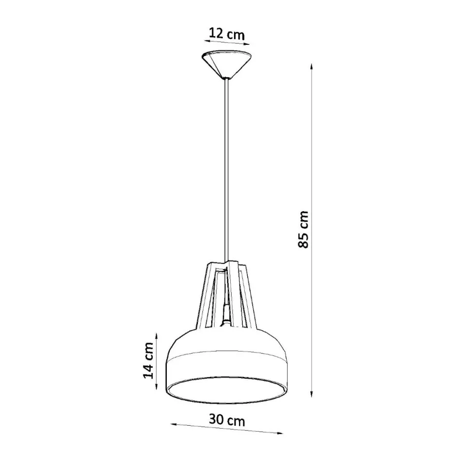 Lampa wisząca CASCO czarna/biała