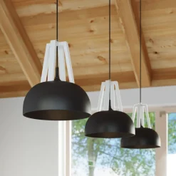 Lampa wisząca CASCO czarna/biała