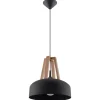 Lampa wisząca CASCO czarna/naturalne dre