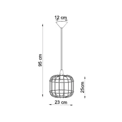 Lampa wisząca CELTA czarna