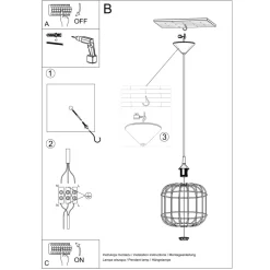 Lampa wisząca CELTA czarna