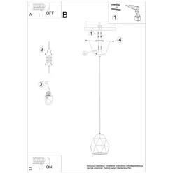 Lampa wisząca ceramiczna MINT