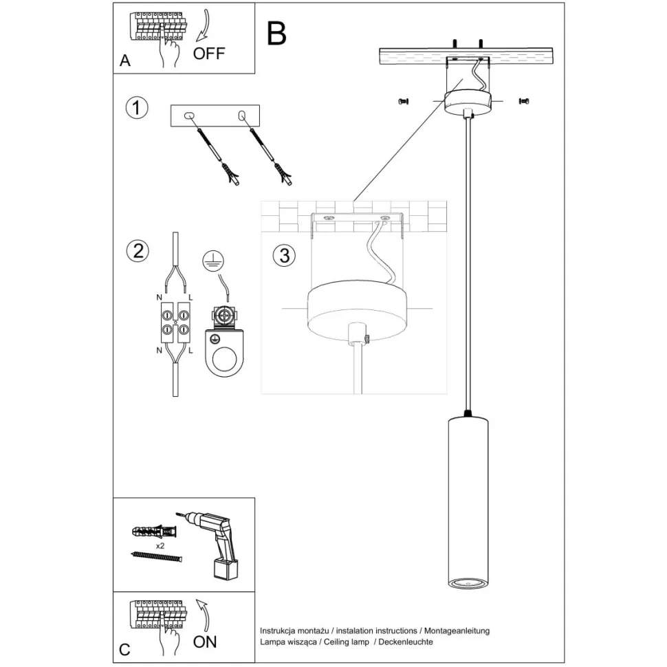 Lampa wisząca ceramiczna NANCY