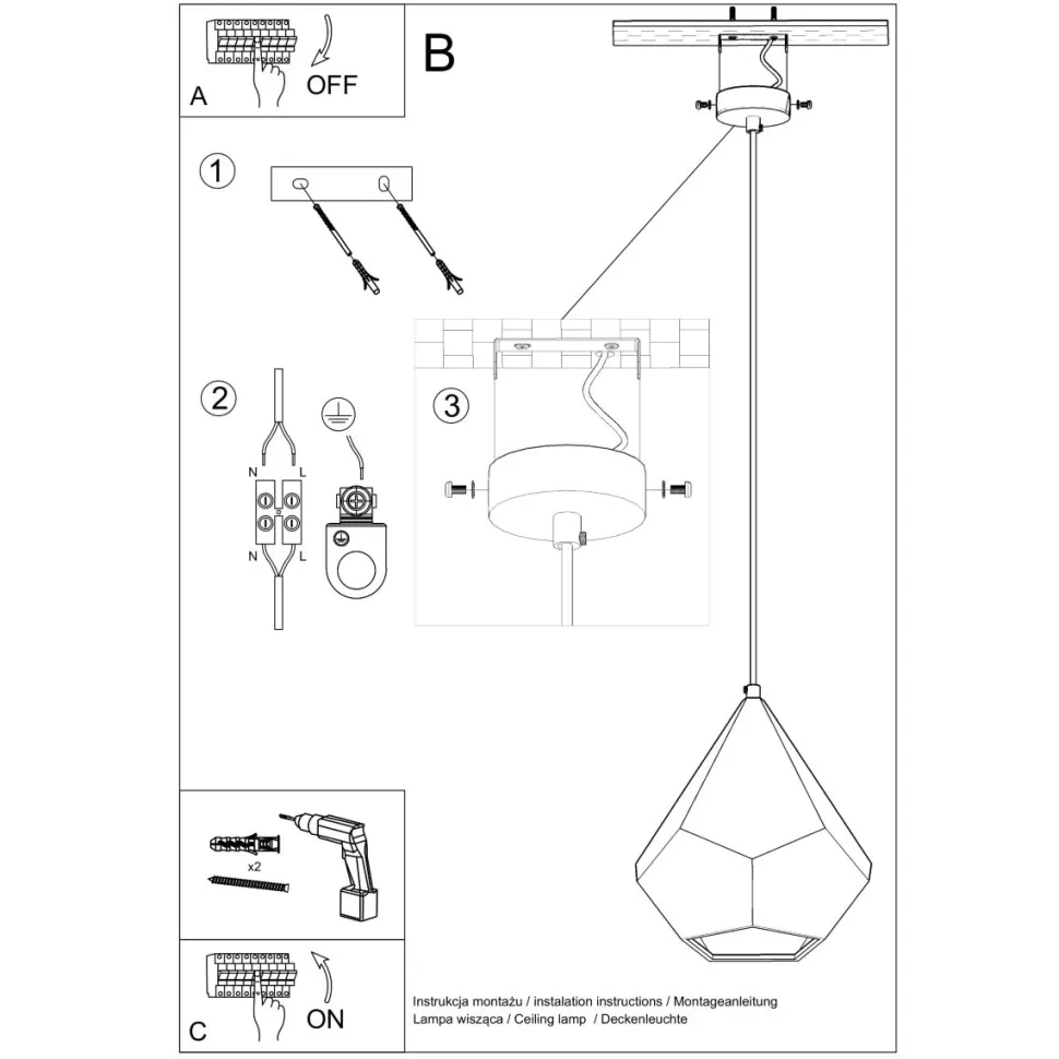 Lampa wisząca ceramiczna PAVLUS