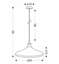 Lampa Wisząca Chester 300 mm Bezbarwny, Patyna