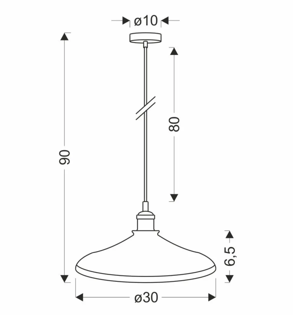 Lampa Wisząca Chester 300 mm Bezbarwny, Patyna