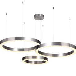 Lampa wisząca CIRCLE 40+60+60 LED nikielna 1 podsufitce