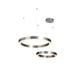 Lampa wisząca CIRCLE 60+80 LED nikiel na  1 podsufitce