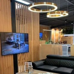 Lampa wisząca CIRCLE 40+60 LED tytanowa  1 podsufitce