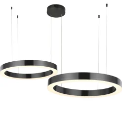 Lampa wisząca CIRCLE 60+80 LED tytanowa na 1 podsufitce