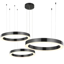 Lampa wisząca CIRCLE 40+60+80 LED  tytanowa na 1 podsufitce